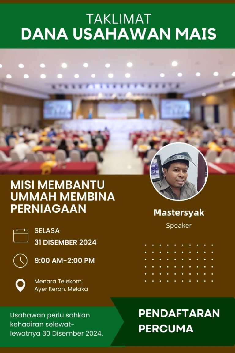 Poster Taklimat Dana Usahawan Mais
